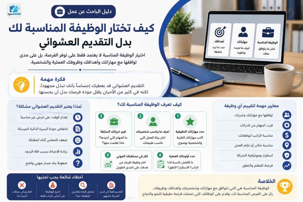 كيف تختار الوظيفة المناسبة لك بدل التقديم العشوائي