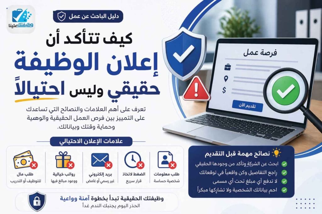 كيف تتأكد أن إعلان الوظيفة حقيقي وليس احتيالًا